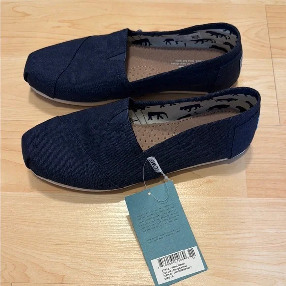 TOMS Navy Slip-On Shoes - Picture 3 of 4